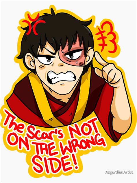 Angry Zuko Sticker Sticker For Sale By Asgardianartist Redbubble