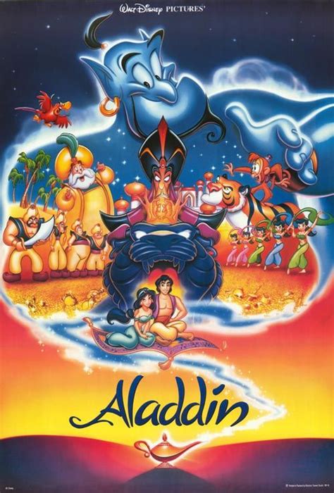 The Poster For Disneys Animated Movie Aladin