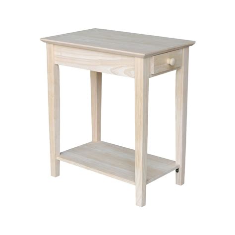 Ot 2214 Narrow End Table With Drawer Unfinished Furniture Of Wilmington