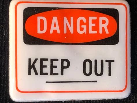 1 Vintage 80’s Warning Signs Puffy Sticker Not Sticky 1 50 Picclick