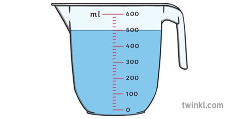 Measuring Jug 500ml Maths Scale Measuring KS1 Illustration - Twinkl