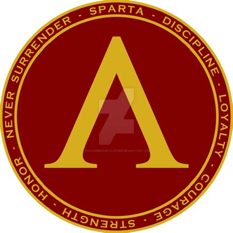 Sparta Shield Maroon And Gold Seal By Williammarshalstore