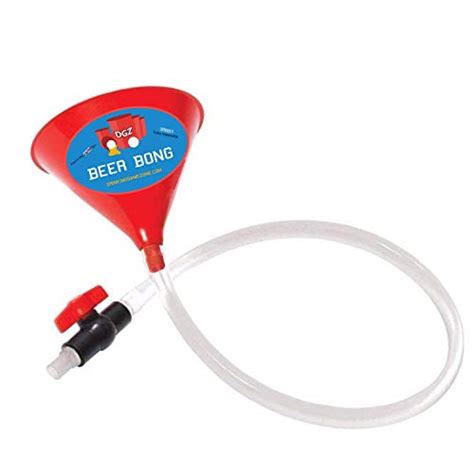beer bong funnel with valve 2 5 foot plastic college party alcohol tube hose chugging device