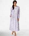 Lanz of salzburg Long Flannel Nightgown in Purple | Lyst
