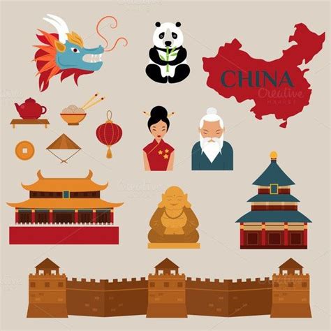 China Vector Icons Vector Icons Illustration Chinese Illustration