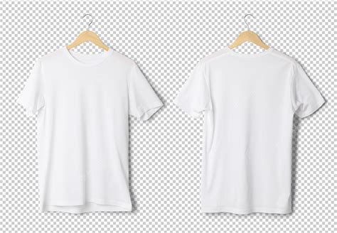 Blank White Tshirt Template Front And Back View Stock Illustration