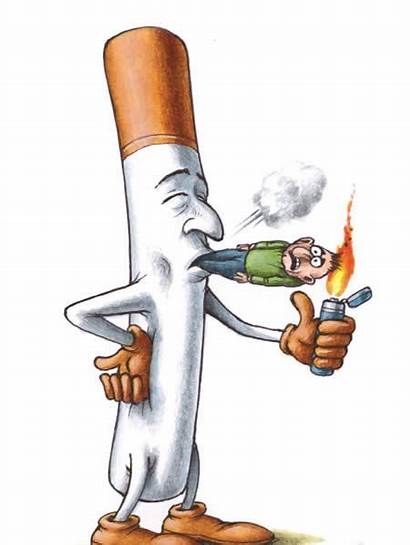 Cigarette Cartoon Smoke Think Cigarettes Kill Hurt