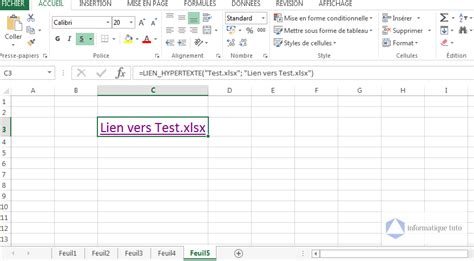 Créer Un Lien Hypertexte Vers Un Onglet Excel - Lien hypertexte Excel (Un guide complet)- Informatique-tuto