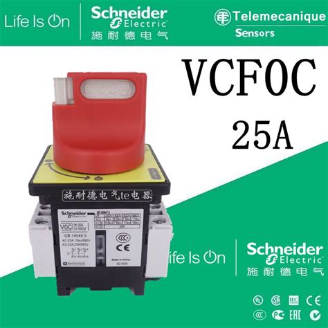 Authentic Schneider Load Switch Isolation Switch Vcf0c V0ckcf1pzc 25a 3p