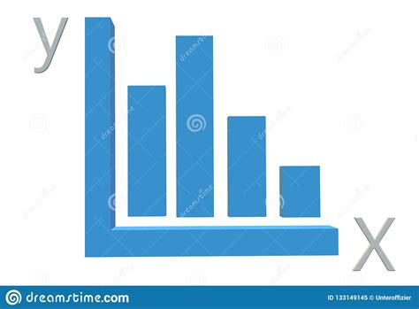 X Y Axis Blue Bar Chart Stock Illustration Illustration Of Answers