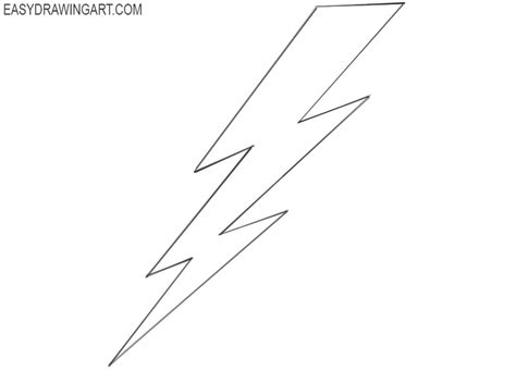 How To Draw A Lightning Bolt Easy Drawing Art