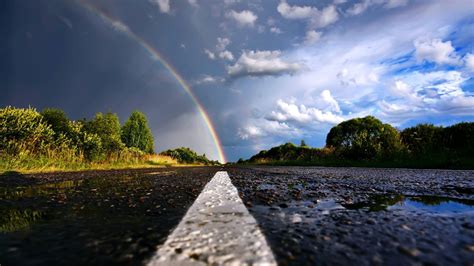 Nature Rainbows Road Wallpapers Hd Desktop And Mobile Backgrounds