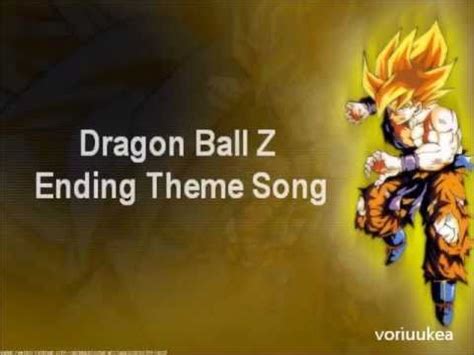 I was looking at this, and this is not the correct tracklist. Dragon Ball Z Ending 1 Song Lyrics - YouTube