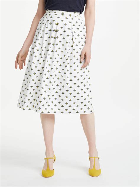 Boden Lola Honey Bee Skirt Ivory At John Lewis And Partners