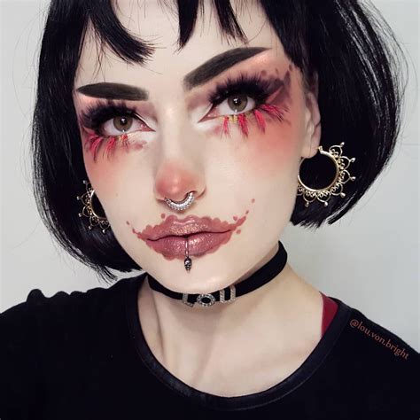 lou von bright on instagram makeup howto makeup inspo goth makeup eye makeup goth eyebrows