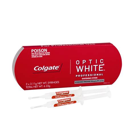 Colgate Optic White 9 Hydrogen Peroxide Teeth Whitening Gel 2x 3