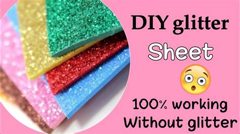 Diy Homemade Glitter Paper Sheet Homemade Glitter Cardstockhow To