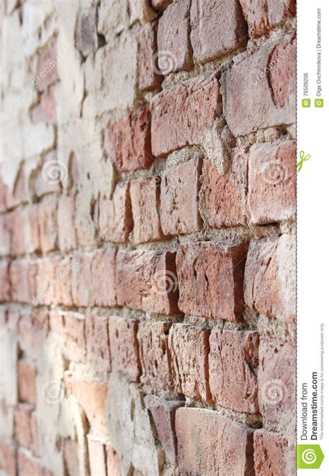 Red Brick And Plaster On The Old Wall Texture Background