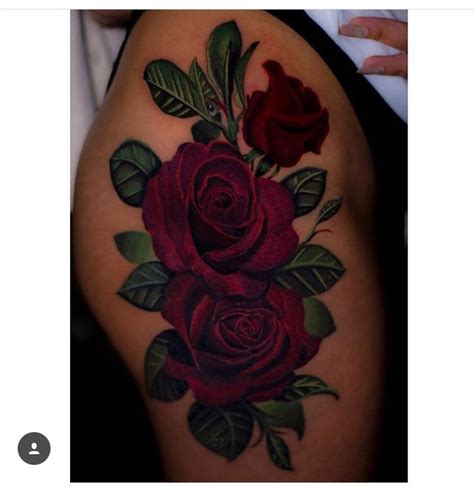 49 Rose Tattoos On Thigh Designs Cool Tattoo Concept