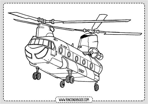 Dibujos De Helicópteros Para Colorear Láminas Gratis