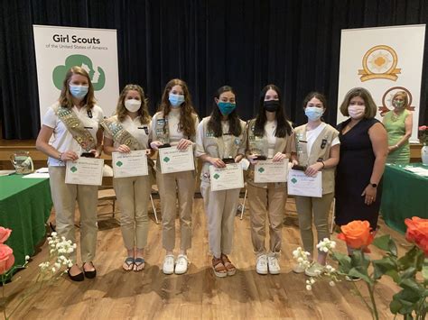 Six Girl Scouts Of Cranford Earn Distinguished Girl Scout Service Award