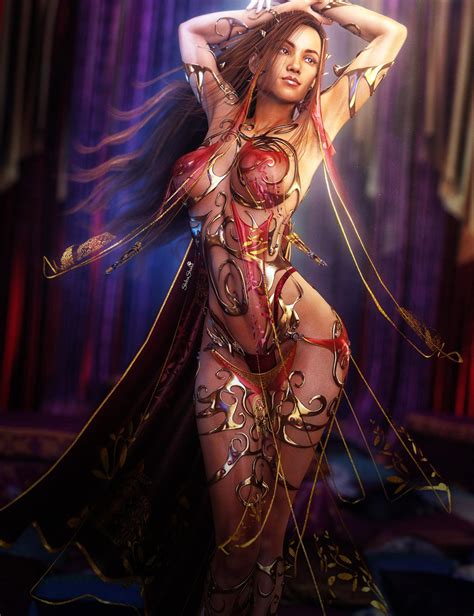 Salomes Dance Of The Seven Veils Fantasy 3d Art By