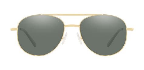 Dwight Aviator Prescription Sunglasses Gray Frame With Green Lenses