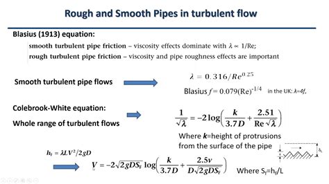 Pipe Friction Equations Laminar Turbulent Flow Youtube