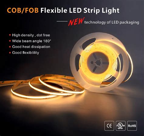 Flexible Cob Led Light Strip 12v 24v 336 480 Cri80 Cri90 Cri95 Dot Free