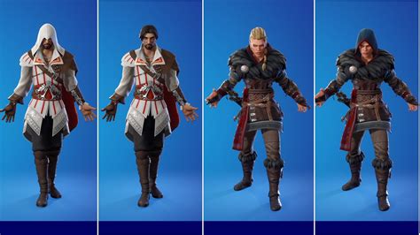 Fortnite X Assassins Creed Nuevos Skins Ezio Auditore Y Eivor Hija