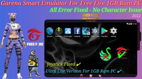 New Garena Smart Emulator For Free Fire 1gb Ram Pc Only 💻 Best