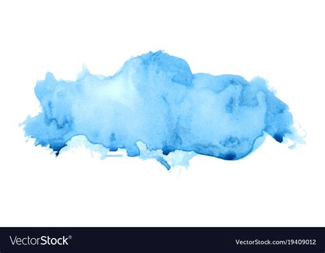 Watercolor Blue Cloud Royalty Free Vector Image