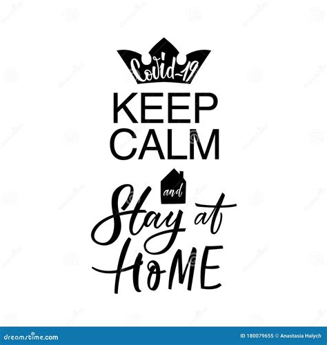 Keep Calm And Stay Home Covid 19 Coronavirus Flyer Hand Lettering