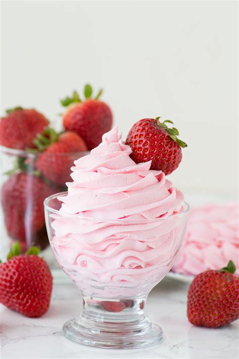 Make your desserts more exciting with flavored whipped cream. Strawberry Whipped Cream | The First Year