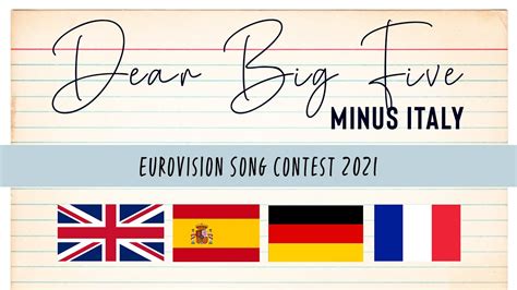 Fifa 21 italy euro 21 (rose allargate a 26). Eurovision 2021: Dear Big 5 Minus Italy - YouTube