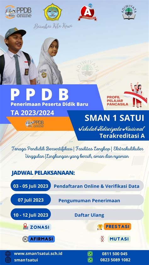 Penerimaan Peserta Didik Baru SMAN 1 Satui Tahun Pelajaran 2023 2024