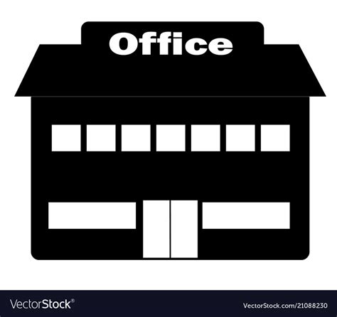 Office Icon In Trendy Flat Style On White Vector Image