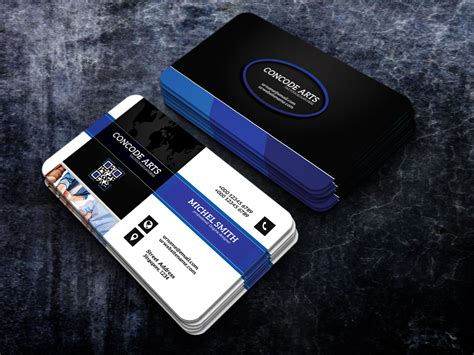 Blue Color Business Card Vol 95 Creative Free Cards Templates