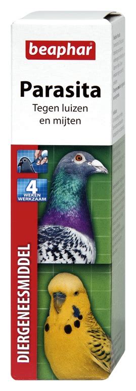 Parasitas ou parasitos são organismos que vivem em associação com outros dos quais retiram os meios para a sua sobrevivência, normalmente prejudicando o organismo hospedeiro, um processo conhecido por parasitismo. Beaphar Parasita (50 ml) - Vogelartikelenwebshop.nl