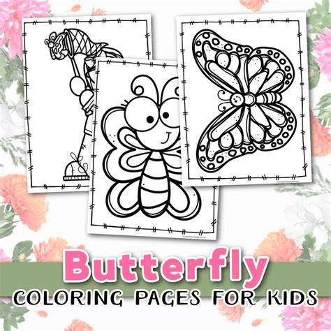 Free Butterfly Coloring Pages For Kids Adults Butterfly Coloring