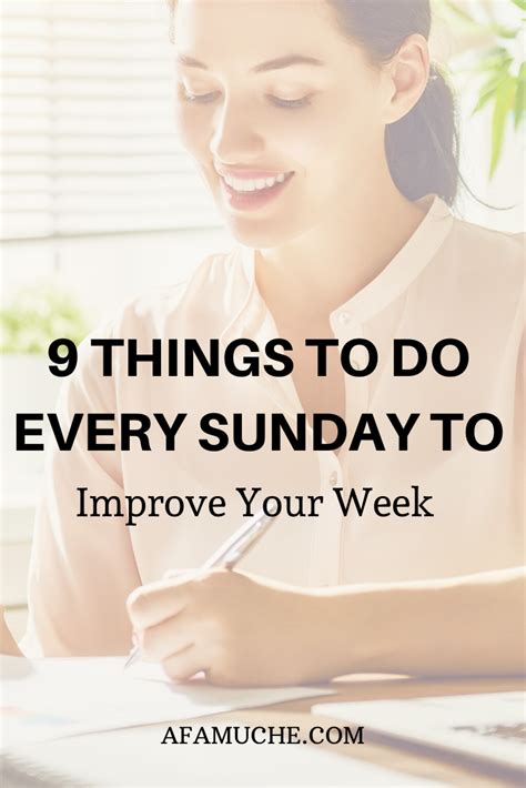 9 things you should do every sunday for a beneficial and productive week self improvement tips