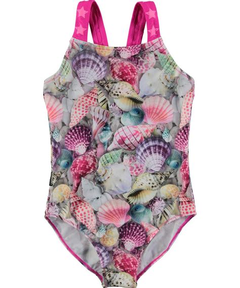 Nakia Seashell Swim Swimsuit With Seashell Print Toddler Swimsuit