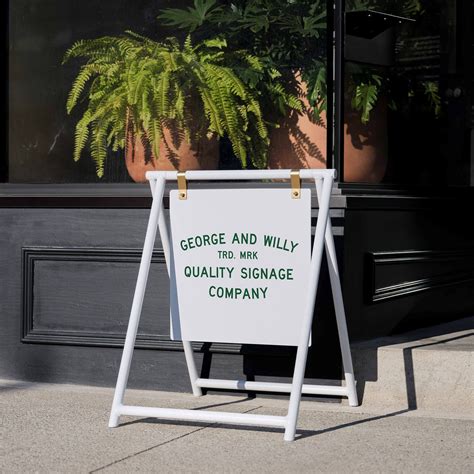 Sandwich Board Metal A Frame Sidewalk Sign Pavement Etsy