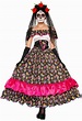 Women's Day Of The Dead Dia De Los Muertos Senorita Costume Dress Sugar ...