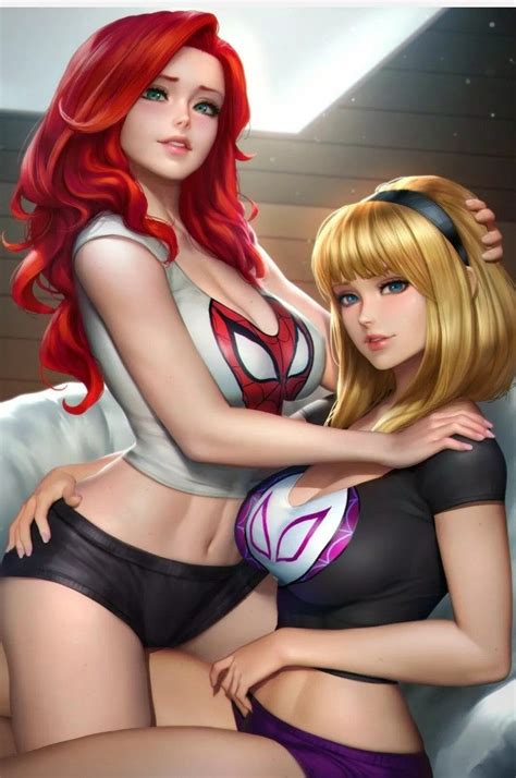 mary jane watson gwen stacy sexy spiderman poster 24x36 inches lagoagrio gob ec