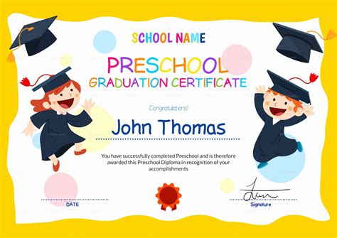 √ 20 Editable Kindergarten Graduation Certificates ™ Dannybarrantes