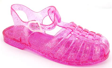 New Girls Jelly Sandals Jellies Kids Summer Beach Buckle Sandals Shoes