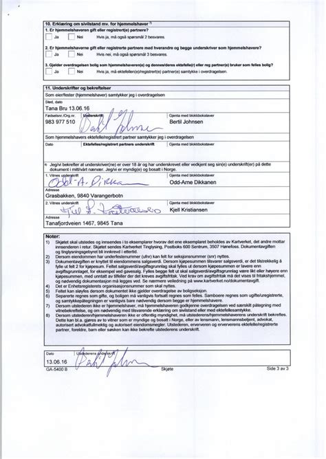 Utfylling av skjøte veiledning