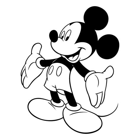 Mickey Mouse Line Drawing At Explore Collection Of
