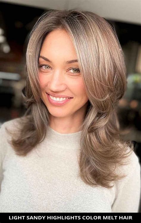 Wear This Modern Light Sandy Highlights Color Melt Hair For Your Next